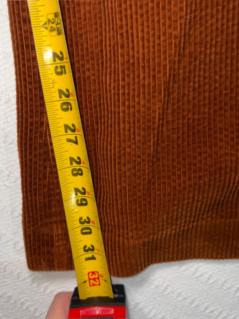 Zara Womens Corduroy Mid Rise Wide Leg Pant Size S Minimalist Preppy - Picture 8 of 8